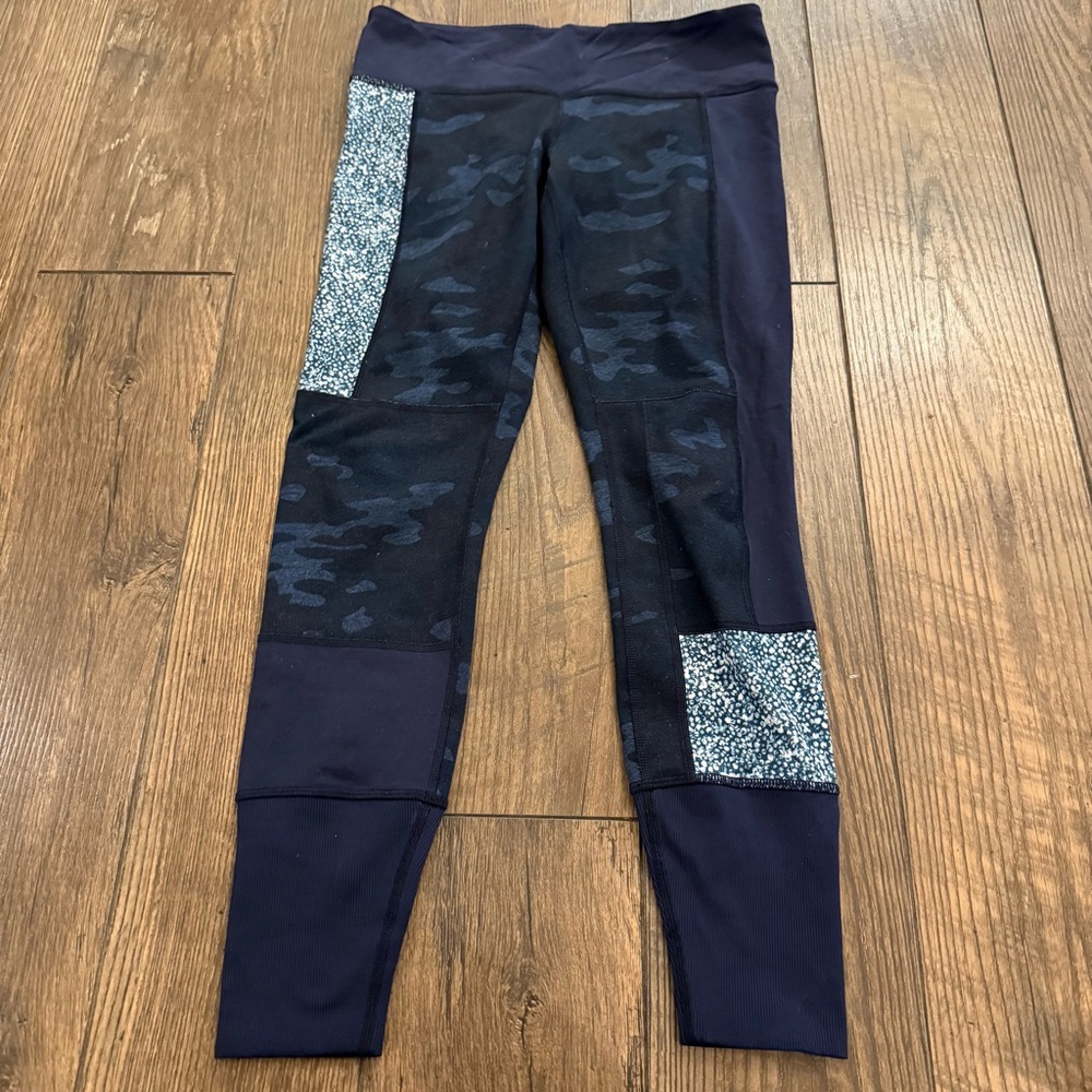 LuluLemon‎ Wunder Under Navy Camo Sashiko Inkwell Leggings Size 6